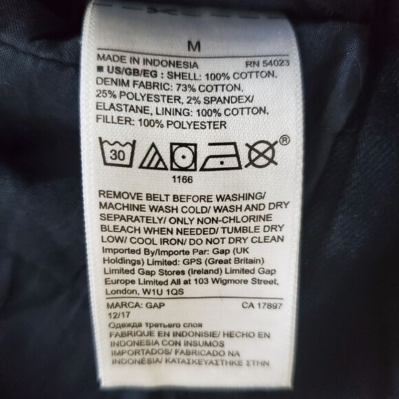 GAP Blue Floral Patchwork Quilted Kimono Wrap Jacket Sz M Grandmacore Boho Chic - Picture 8 of 8